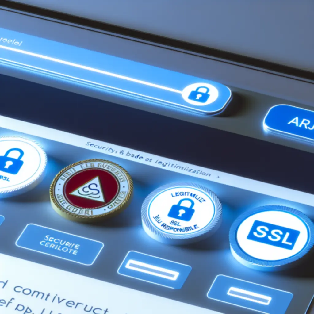 Illustration de certifications officielles et de sécurité en ligne pour une plateforme de pari.